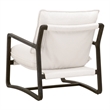Pemberly Row Contemporary Boucle Sled Base Wood Club Chair in White