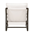 Pemberly Row Contemporary Boucle Sled Base Wood Club Chair in White