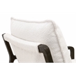 Pemberly Row Contemporary Boucle Sled Base Wood Club Chair in White