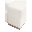 Pemberly Row Boucle Upholstered Oak Cal King Bed in Snow White