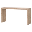 Pemberly Row Reclaimed Pine Console Table With Faux Splits in Gray