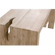 Pemberly Row Reclaimed Pine Console Table With Faux Splits in Gray