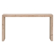 Pemberly Row Reclaimed Pine Console Table With Faux Splits in Gray