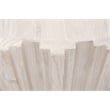 Pemberly Row Round Reclaimed Pine Fluted Plinth Coffee Table in White