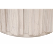 Pemberly Row Round Reclaimed Pine Fluted Plinth End Table in White