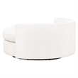 Pemberly Row 360-Degree Boucle Swivel Sofa Chair in Snow White