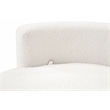 Pemberly Row 360-Degree Boucle Swivel Sofa Chair in Snow White