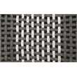 Pemberly Row Teak Rope Weave Indoor Outdoor Accent Cube in Dove
