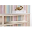 Pemberly Row Narrow Quartz Top Reclaimed Pine Console Table in White