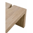 Pemberly Row Reclaimed Pine Rectangle Coffee Table in Smoke Gray