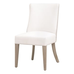 Pemberly Row 20&quot Two-Tone Ash Wood Dining Chair in Pearl (Set of 2)