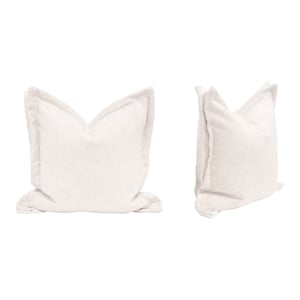 Pemberly Row 22&quot Down-Filled Stain-Resistant Cream Pillow (Set of 2)