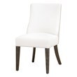 Pemberly Row Two-Tone Burnt Brown Ash Dining Chair in Pearl (Set of 2)