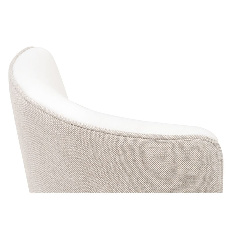 Pemberly Row Two-Tone Burnt Brown Ash Dining Chair in Pearl (Set of 2)