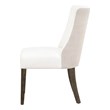 Pemberly Row Two-Tone Burnt Brown Ash Dining Chair in Pearl (Set of 2)