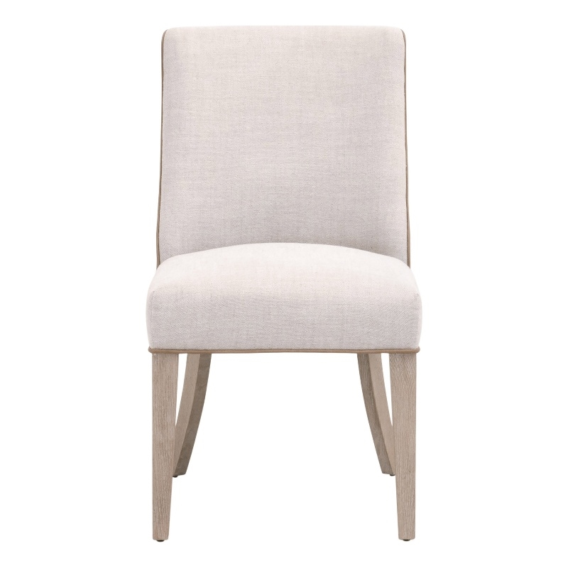 Pemberly Row Two-Tone Ash Wood Dining Chair in Beige/Brown (Set of 2)