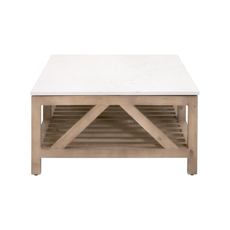 Pemberly Row Quartz Top Coffee Table 63