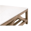 Pemberly Row Square Quartz Top Coffee Table 42