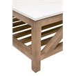 Pemberly Row Square Quartz Top Coffee Table 42