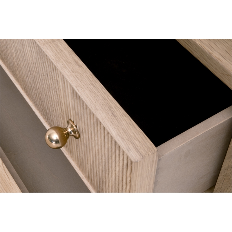Pemberly Row Open Shelf 2-Drawer Nightstand 34