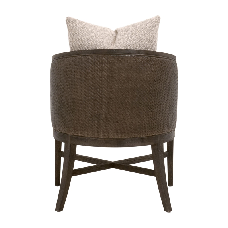 Pemberly Row Cane Wrapped Arm Chair 23.5