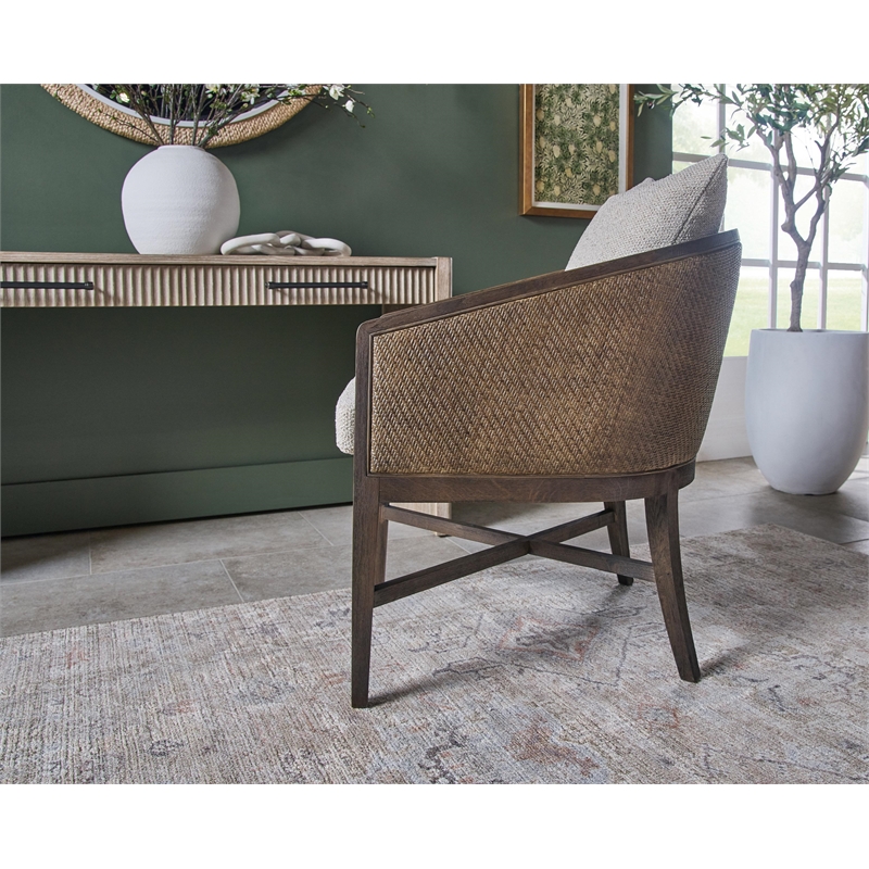 Pemberly Row Cane Wrapped Arm Chair 23.5