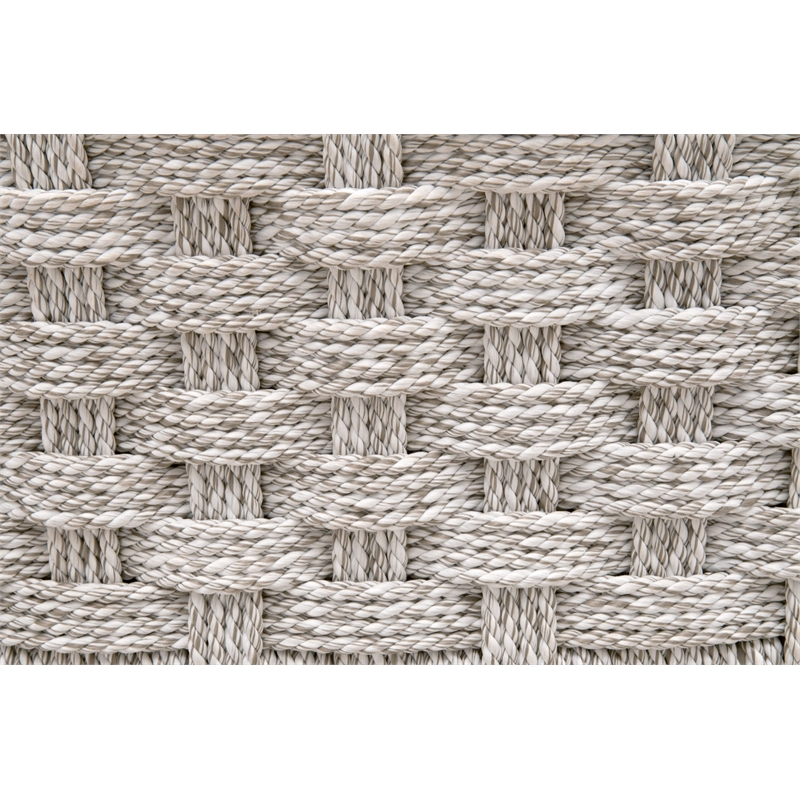 Pemberly Row Outdoor Teak Dining Chair Set of 2 in Light Gray