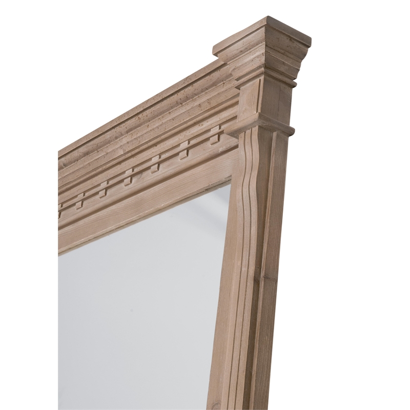 Pemberly Row Reclaimed Pine Leaning Floor Mirror 50