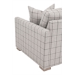 Pemberly Row Slim Arm Sofa Chair in Windowpane Cement With Oak Feet