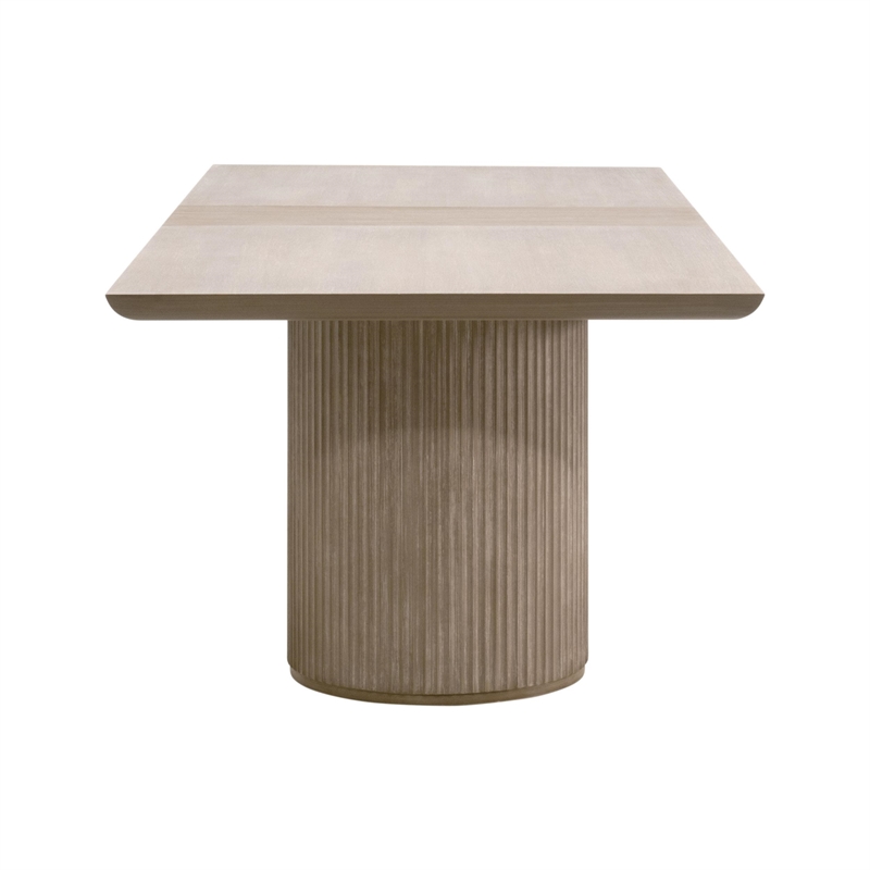 Pemberly Row Acacia Pedestal Extension Dining Table 84