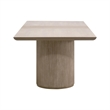 Pemberly Row Acacia Pedestal Extension Dining Table 84