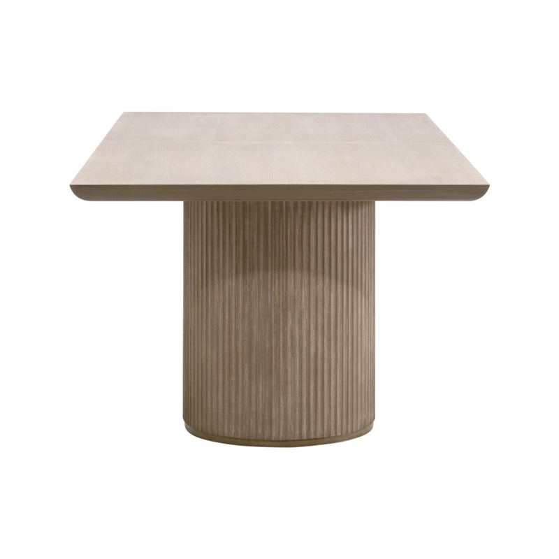 Pemberly Row Acacia Pedestal Extension Dining Table 84