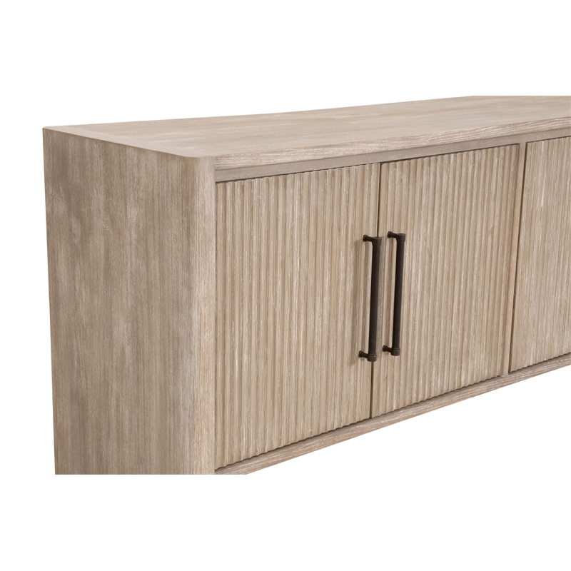 Pemberly Row Reeded Panel Media Sideboard 74
