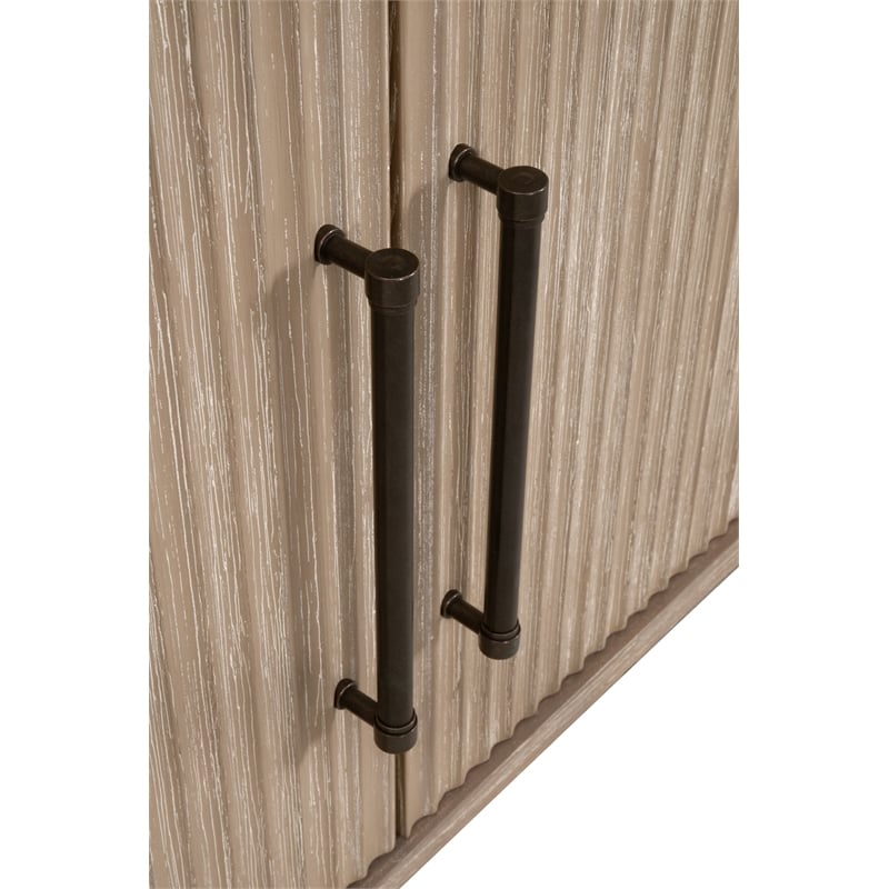 Pemberly Row Reeded Panel Media Sideboard 74