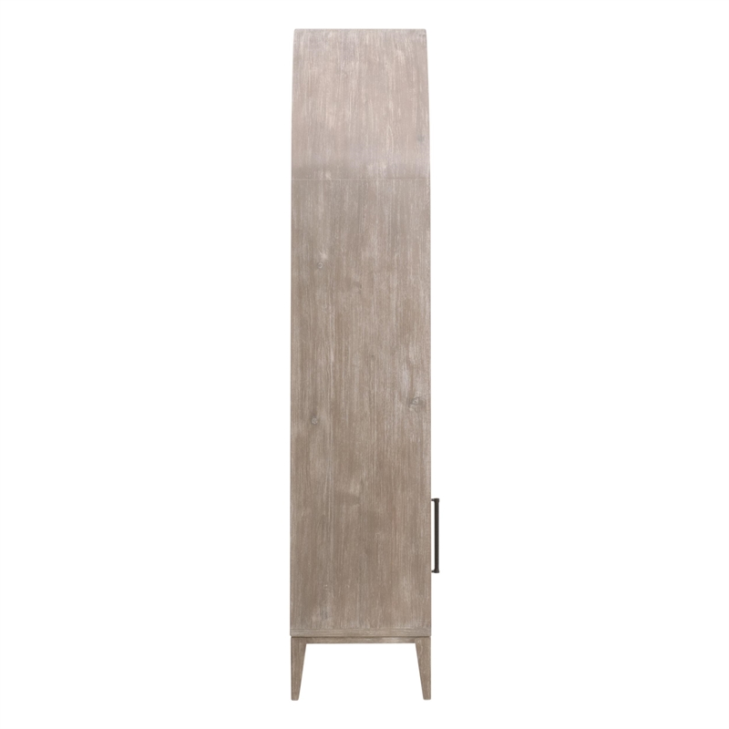 Pemberly Row Acacia Wood Storage Bookcase 42