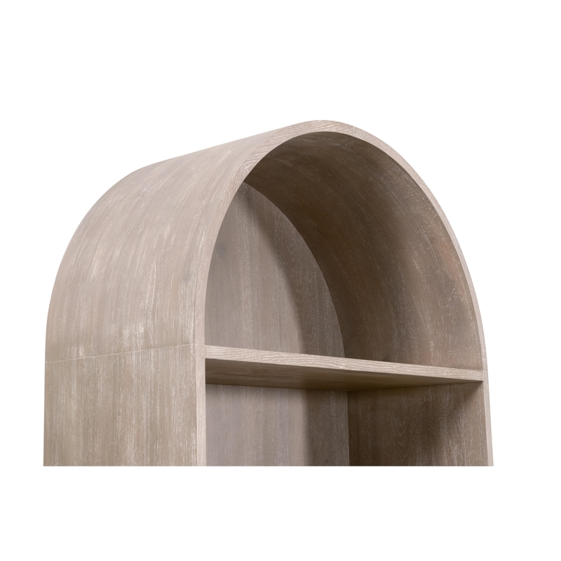 Pemberly Row Acacia Wood Storage Bookcase 42
