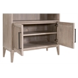 Pemberly Row Acacia Wood Storage Bookcase 42