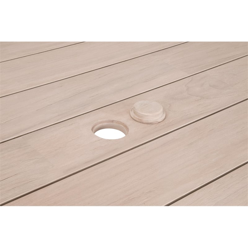 Pemberly Row Outdoor Teak Dining Table 94.25