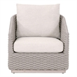 Pemberly Row Outdoor Rope and Teak Sofa Chair 33