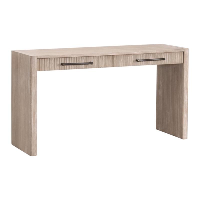 Pemberly Row Reeded 2-Drawer Console Table 55
