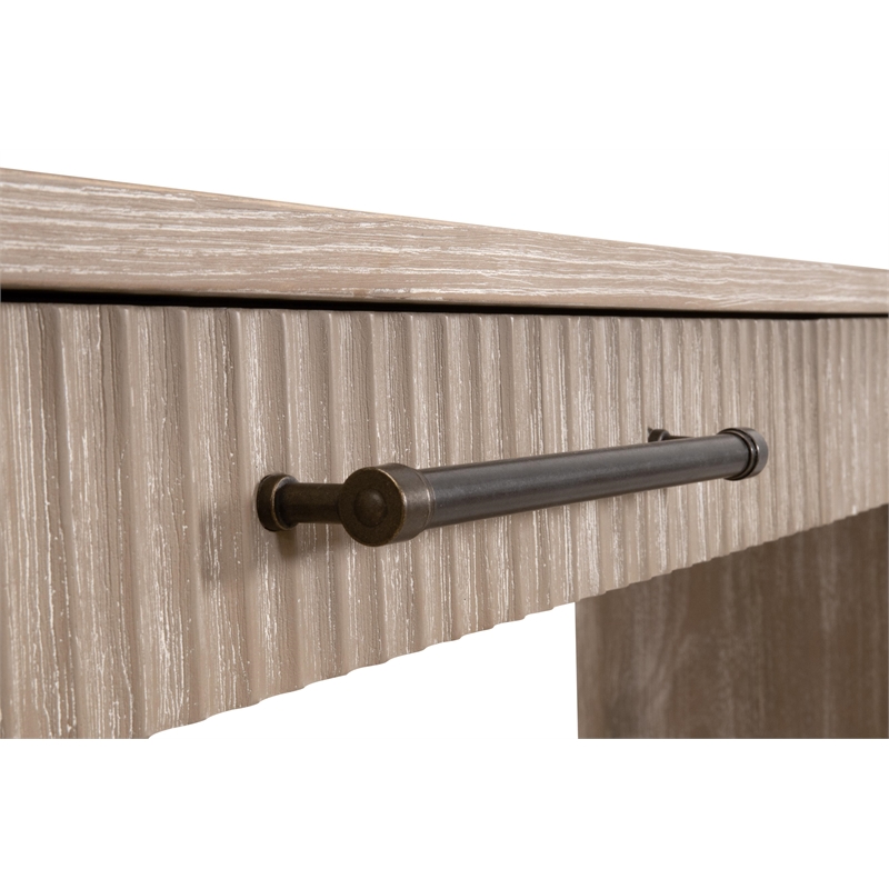 Pemberly Row Reeded 2-Drawer Console Table 55