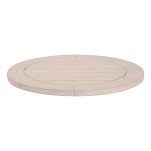 Pemberly Row Outdoor Teak Lazy Susan 26.5&quot Round With 360 Rotation
