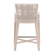 Pemberly Row Outdoor Rope and Teak Counter Stool 20.75