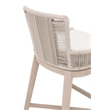 Pemberly Row Outdoor Rope and Teak Counter Stool 20.75