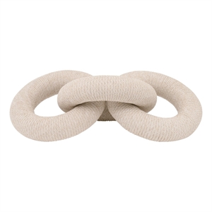 Pemberly Row Handcrafted Rope Chain Link Tabletop Accent in Taupe