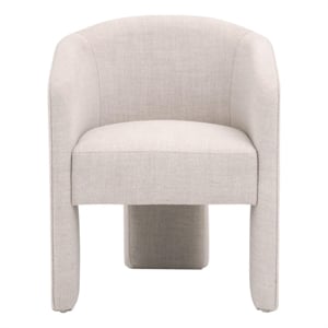 Pemberly Row 3-Leg Upholstered Arm Chair 25&quot x 32&quot in Off White Linen