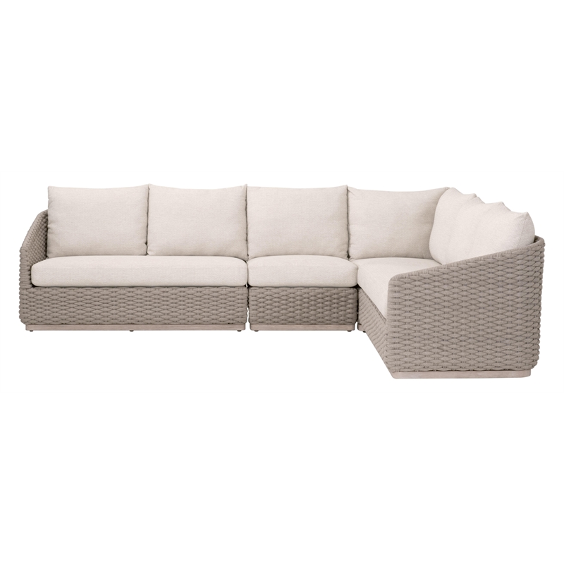Pemberly Row Outdoor Modular Armless Sofa Chair 28