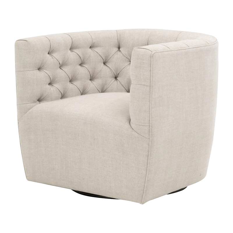 Pemberly Row Tufted 360-Degree Swivel Club Chair 33