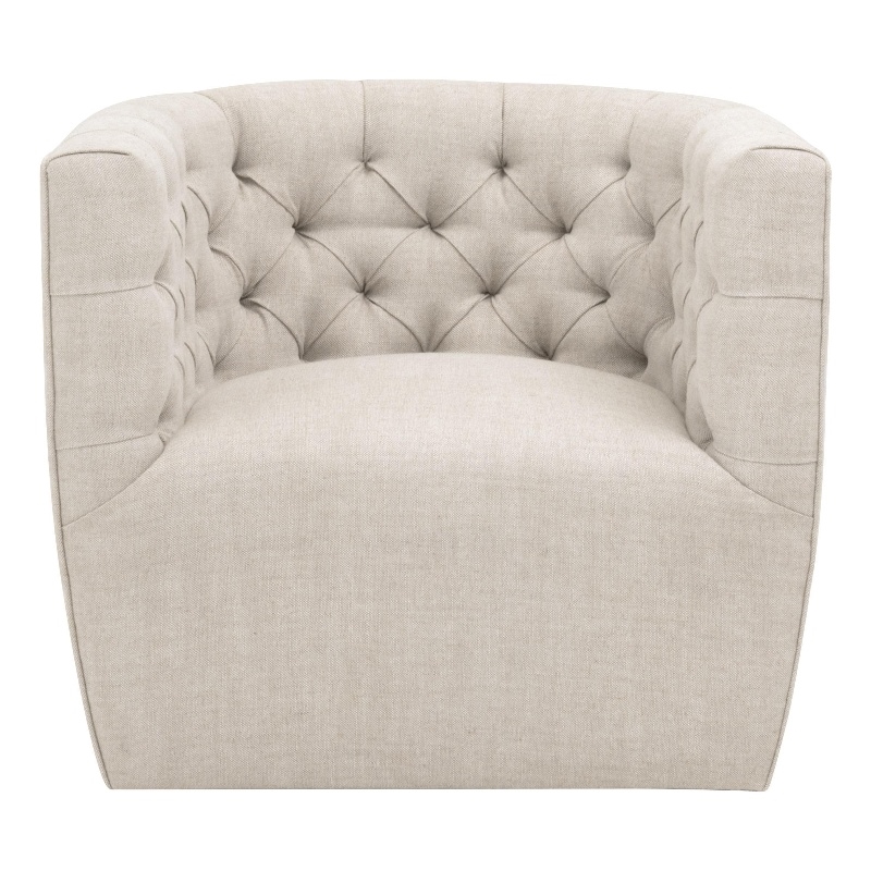 Pemberly Row Tufted 360-Degree Swivel Club Chair 33