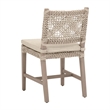 Pemberly Row Woven Rope Outdoor Teak Dining Chair in Ecru (Set of 2)
